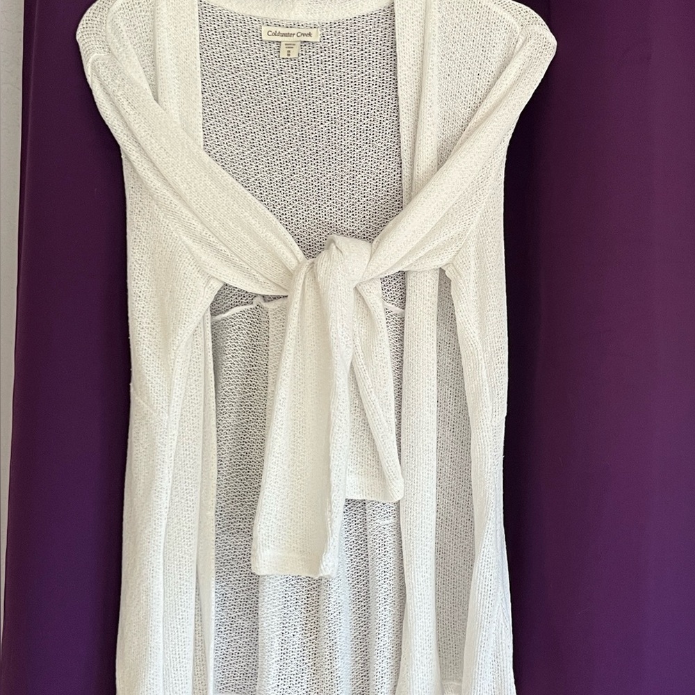 Chico's Textured White Knit Top